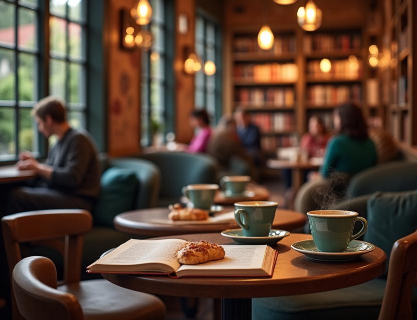 Ambiance café librairie